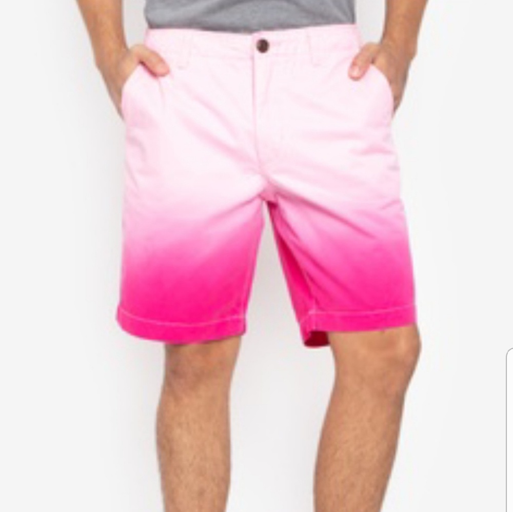 Men's Ombre pink shorts